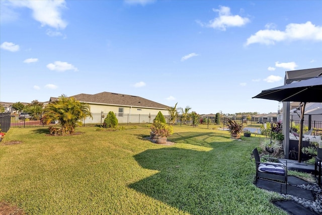 view of yard featuring a gazebo