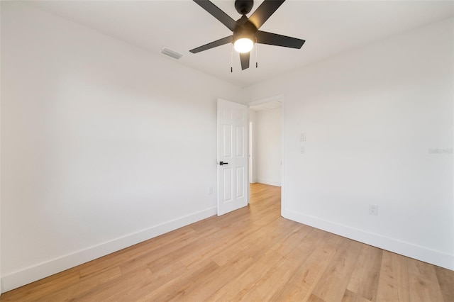 896 Talmadge Ave SE, Palm Bay, FL 32909 - spare room with ceiling fan and light hardwood / wood-style floors