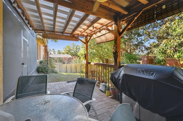 view of patio / terrace featuring grilling area