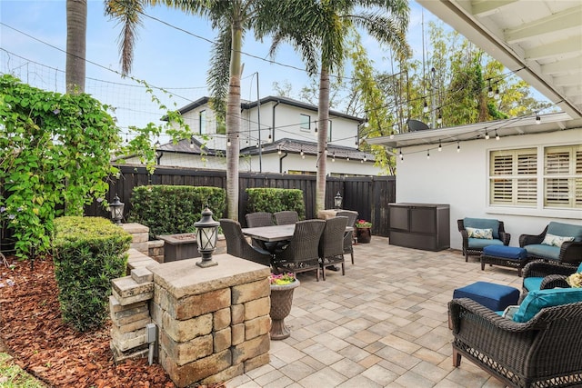 view of patio / terrace featuring outdoor lounge area