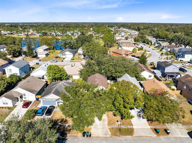 aerial view with a residential view