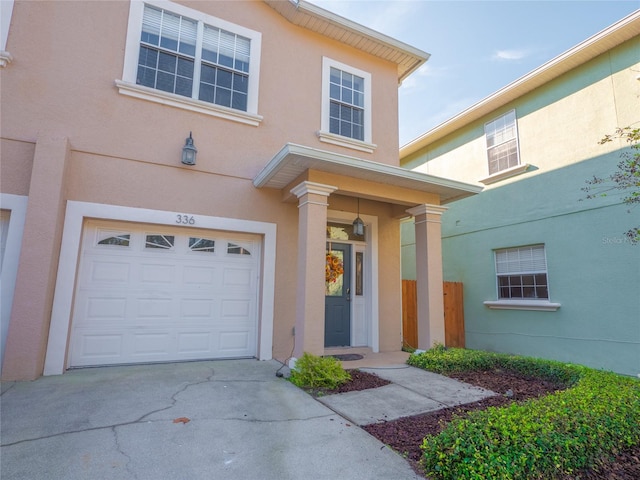 view of front of house featuring a garage