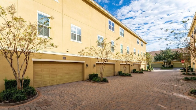 view of property featuring a garage