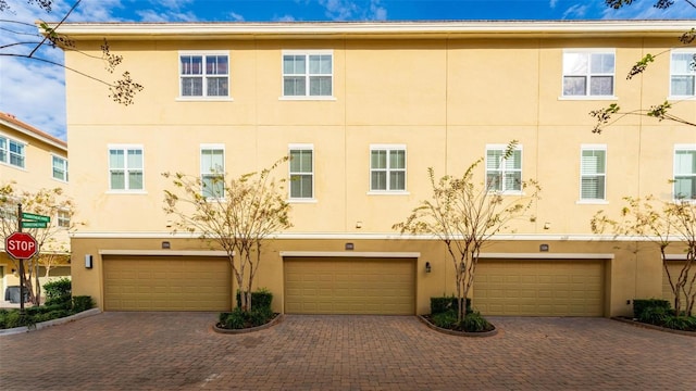 view of property with a garage