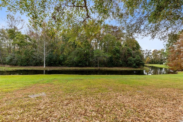 view of yard featuring a water view