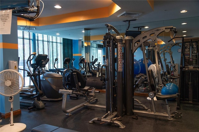 view of workout area