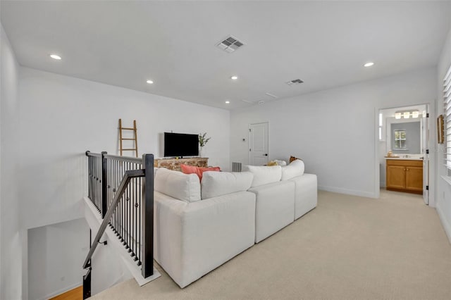 view of carpeted living room