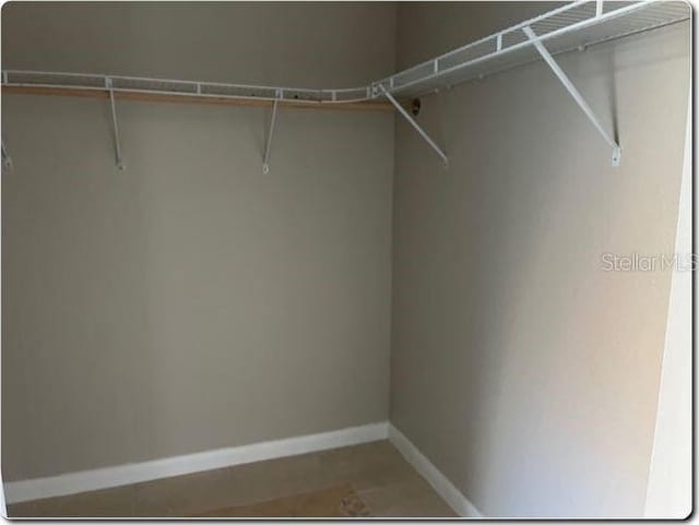 view of walk in closet