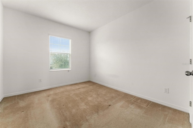 spare room with light colored carpet