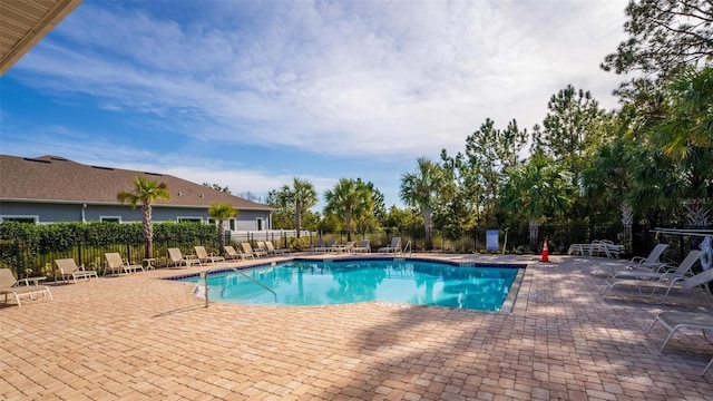 view of pool with a patio