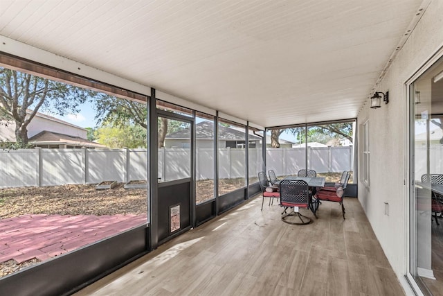 view of sunroom / solarium