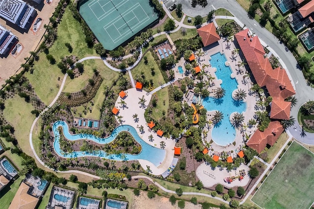 7420 Oakmoss Loop, Davenport, FL 33837 - aerial view of property and surrounding area featuring a pool