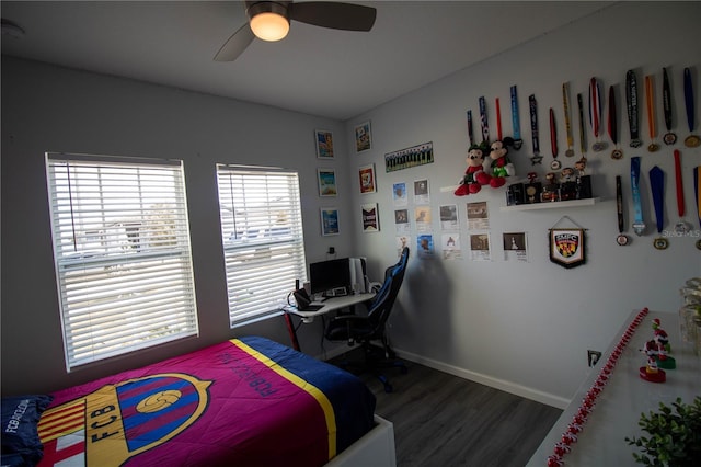 881 Orchid Grove Blvd, Davenport, FL 33837 - bedroom featuring wood finished floors and ceiling fan