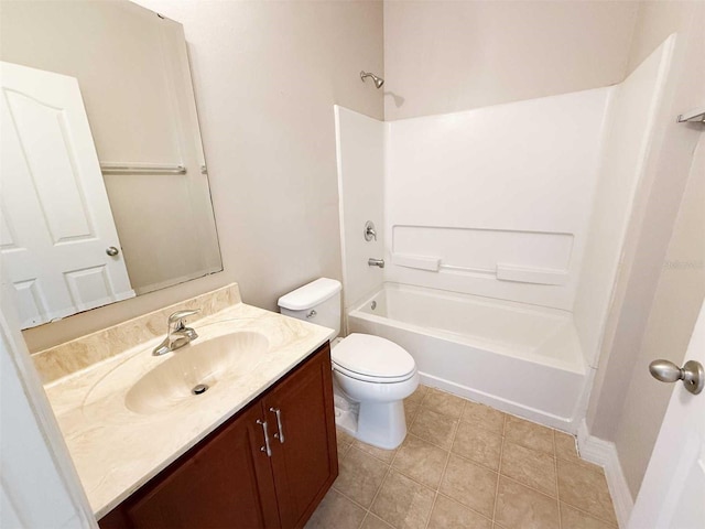 1208 Sawgrass Pointe Dr, Orlando, FL 32824 - bathroom featuring toilet,  shower combination, tile patterned floors, and vanity