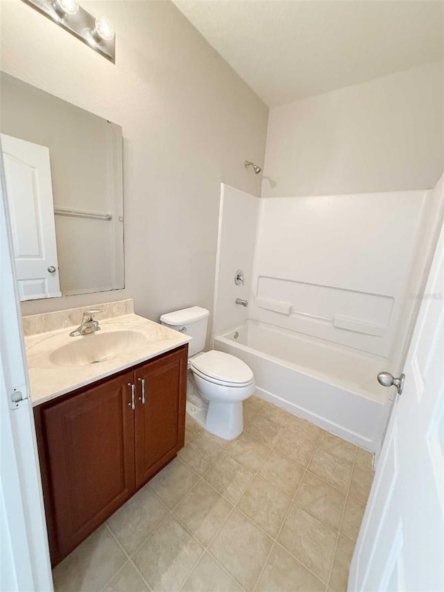 1208 Sawgrass Pointe Dr, Orlando, FL 32824 - bathroom with vanity, toilet, shower / washtub combination, and tile patterned floors