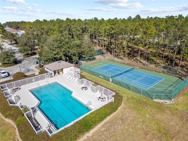 birds eye view of property