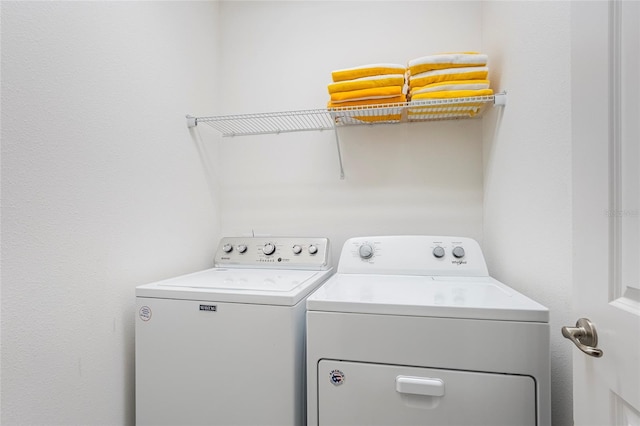 laundry area featuring washer and dryer