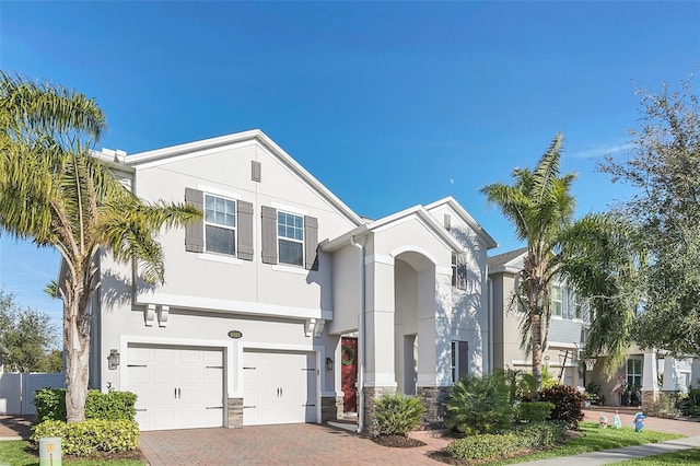 view of front of home featuring a garage