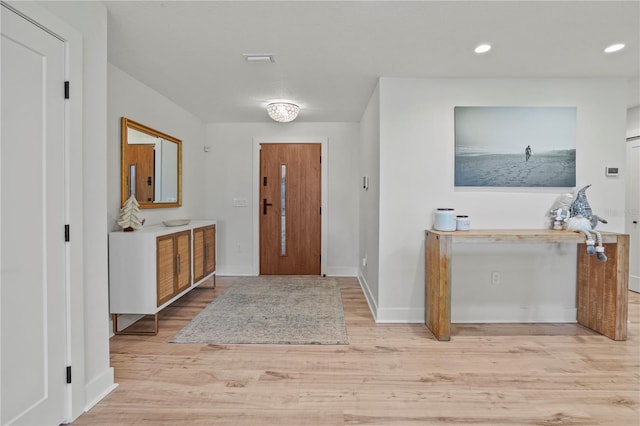 entryway featuring light hardwood / wood-style flooring