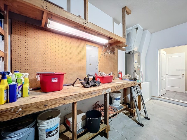 kitchen with concrete floors