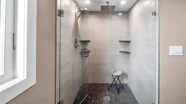 bathroom with an enclosed shower