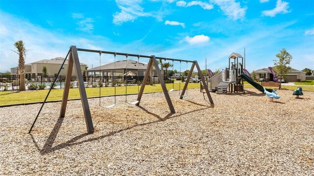 view of jungle gym