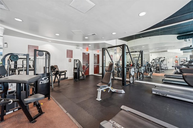 view of exercise room