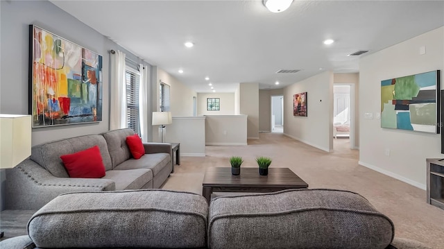 view of carpeted living room