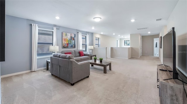 view of carpeted living room