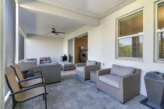 view of patio / terrace with an outdoor hangout area