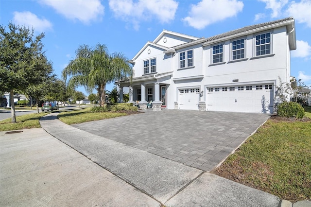 view of front facade with a garage