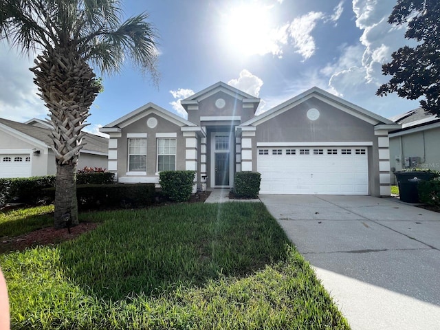 view of front of home with a garage