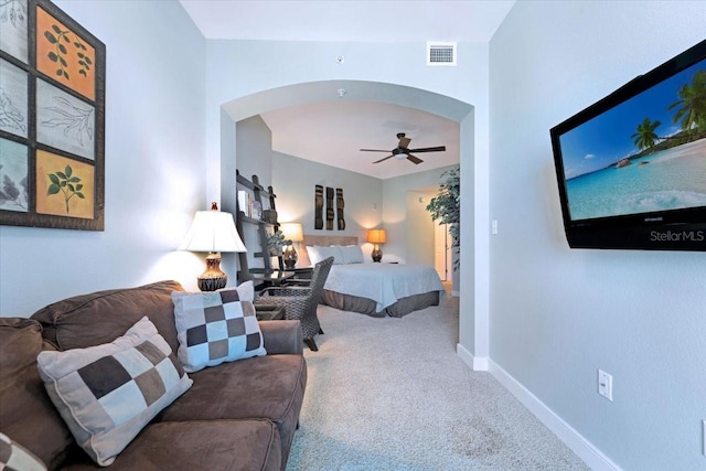 bedroom with carpet flooring