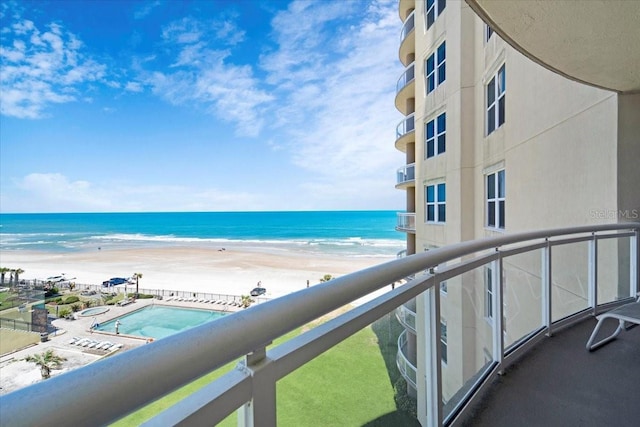 property view of water with a view of the beach