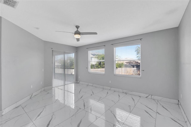 empty room with ceiling fan