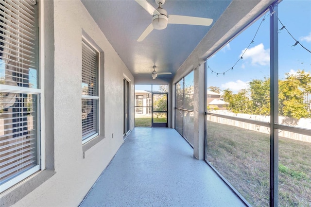 view of sunroom