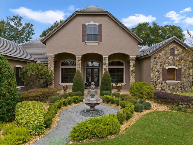 view of front of house featuring french doors