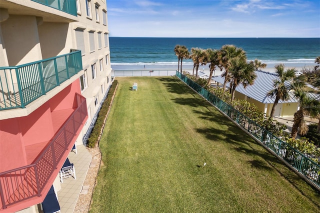 water view with a view of the beach