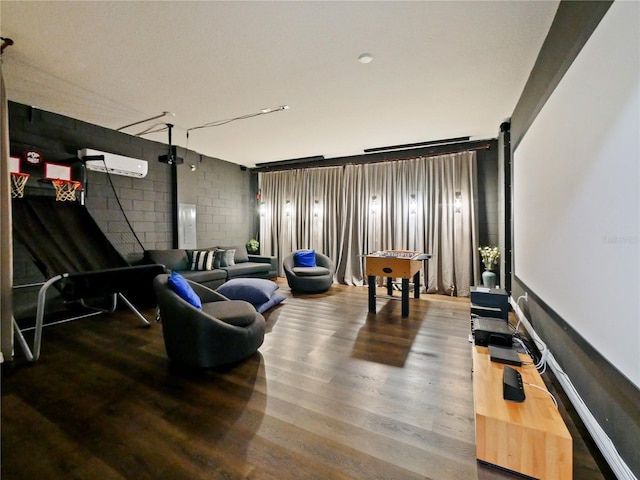 living room featuring wood-type flooring