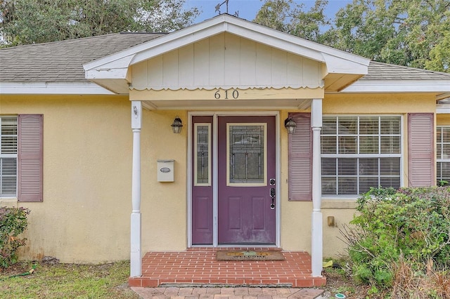 view of doorway to property