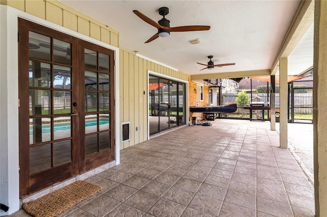 view of patio with french doors