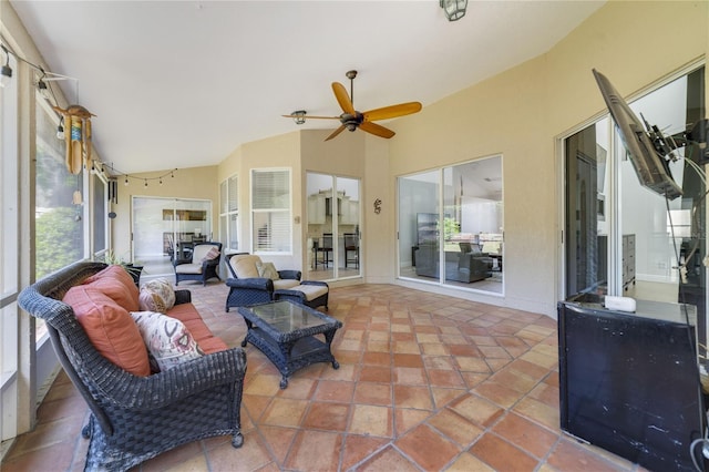 2226 Lake Marion Dr, Apopka, FL 32712 - sunroom / solarium featuring ceiling fan and an outdoor hangout area