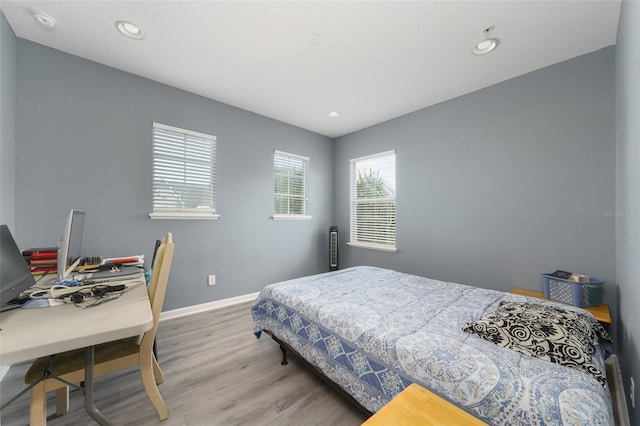 bedroom featuring wood-type flooring