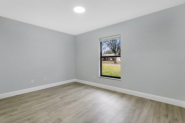 empty room featuring light hardwood / wood-style floors