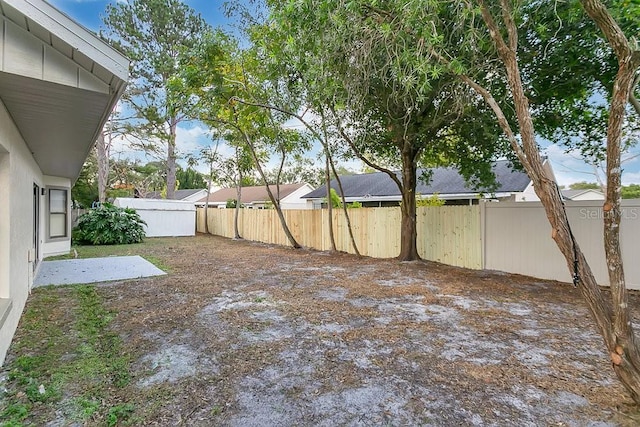 view of yard with a patio