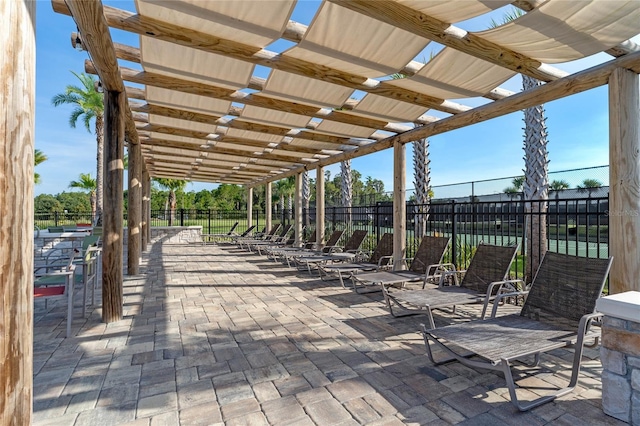 view of patio / terrace with a pergola