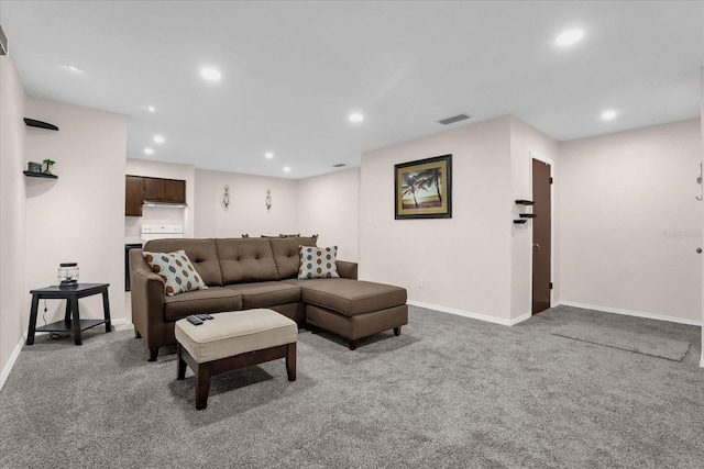 view of carpeted living room