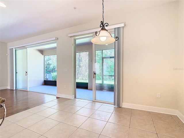 unfurnished dining area featuring light hardwood / wood-style floors