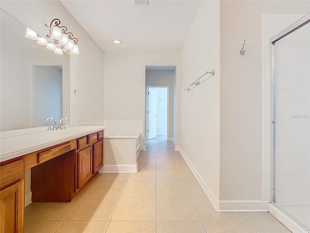 1300 Gilford Point Ln Unit 1300, Davenport, FL 33896 - full bath with vanity, a stall shower, and tile patterned floors