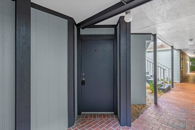 view of doorway to property